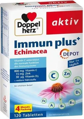 Produktbild von DOPPELHERZ Immun plus Echinacea Depot Tabletten