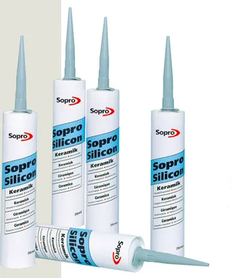 Produktbild von Sopro Silikon Keramik Fugen Fliesen 310ml Abdichtung Farbe hellgrau 1 Stück