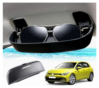 Produktbild von Sonnenbrillenhalter für Brillenetui passend für Golf 8, ID.3, ID.4, Cuprα Born, Skodα Enyaq iV, Octavia 4, A-u-di Q4 e-tron und Golf 8 GTI GTE GTD MK8, Innenraum Aufbewahrungsbox (Schwarz)