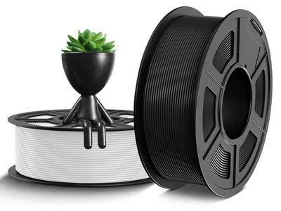 Productafbeelding van PETG filament, 1,75 mm, zwart en wit, 2 kg