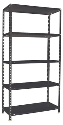 Produktbild von PROREGAL Schraubregal PANDA TALL | HxBxT 200x100x40cm | 5 Fachböden | Fachlast 100kg | Anthrazit