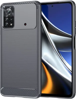 Produktbild von König Design Hülle kompatibel mit Xiaomi Poco X4 Pro 5G Kunststoff Soft Handyhülle - Handy Case Grau