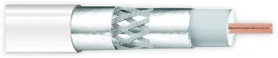 Obrázok produktu pre Koaxiálny kábel ANKASAT, 100 m, biely, 6,8 mm, CCS, 120 dB