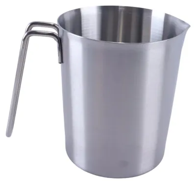 Edelstahl Messkanne 1000 ml mit Skala und Ausgießrand