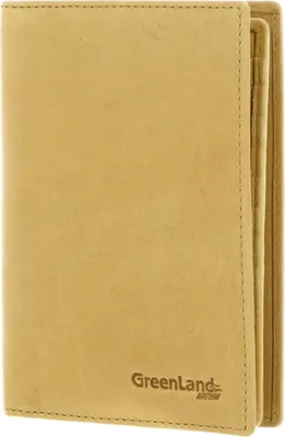 Produktbild von GreenLand Nature Leder Ausweisetui Passport / Document Case Safran senfgelb