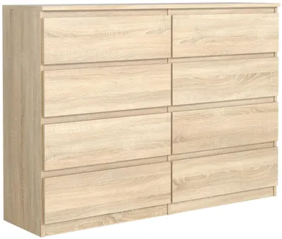 Obrázek produktu pro raumhirsch Praktická komoda o rozměrech 140 cm s 8 zásuvkami, nabízí spoustu úložného prostoru