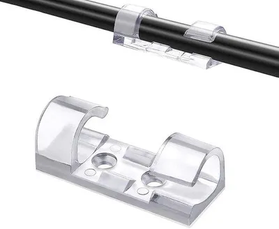 Produktbild von Famanu Kabelclips 20 Stück selbstklebend - transparent