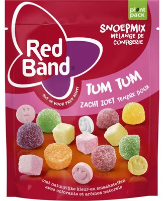 Image de Gomme aux fruits Red Band Tumtum 230g – de délicieuses douceurs fruitées à partager