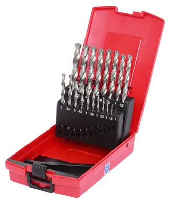 Produktbild von KS Tools 330.2620, Bohrer, Bohrerbit-Set, Drehung der rechten Hand, Metall, Kunststoff, Holz, 118°, Bodenschnellarbeitsstahl (HSS-G)