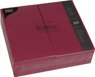 Produktbild von 80 Servietten, 2-lagig 1/6-Falz 40 cm x 32 cm bordeaux
