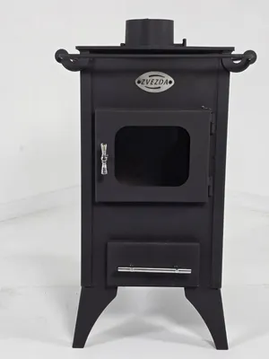 Zdjęcie produktu dla ZVEZDA Retro 22, Wolnostojący piec na drewno z szybą, 6,8 kW, Ø 130 mm
