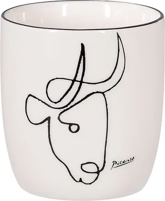 Produktbild von tea4chill Könitz Teebecher Picasso - Le Taureau (Stier). Teetasse 230ml, Basic Bone China Porzellan