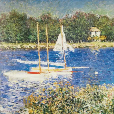Produktbild von Claude Monet Kunstdruck Bild - Das Seinebecken Bei Argenteuil, 1874 (70 x 70 cm)