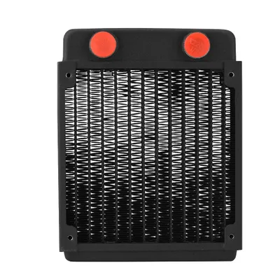Image de Dissipateur thermique en cuivre pour refroidissement par eau d'ordinateur, échangeur de chaleur à liquide (120 mm)