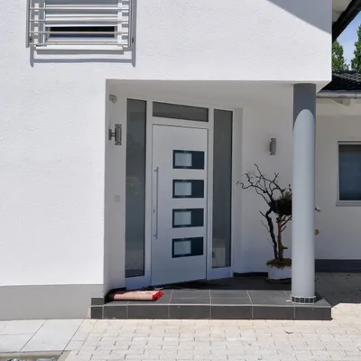 Zdjęcie produktu dla vidaXL Drzwi wejściowe białe 100x210 cm Aluminium i PVC