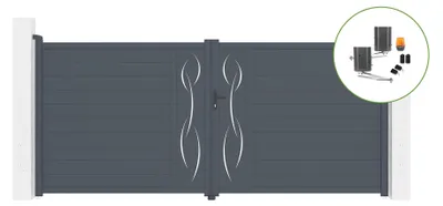 Produktbild von Flügeltor elektrisch 4m LIFE H.180cm + Drehtorantrieb BUNKER B500