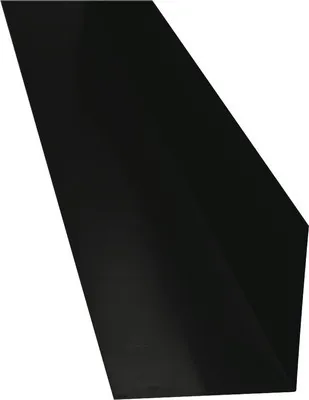 Produktbild von PRECIT Winkelblech ohne Wasserfalz Tiefschwarz RAL 9005 1000 mm x 125 mm x 125 mm
