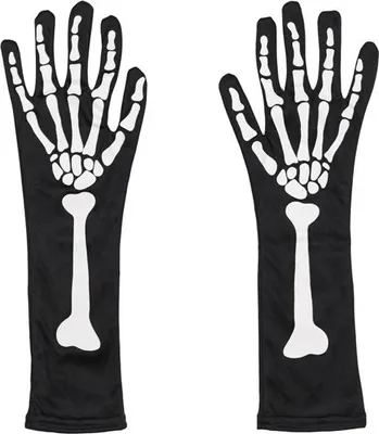Produktbild von Im Dunkeln leuchtende Handschuhe, schwarz, Größe S/M