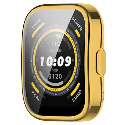 Immagine prodotto di Per Amazfit Bip 5 TPU Silicone Smart Watch Case + Custodia protettiva in vetro Cover Gold
