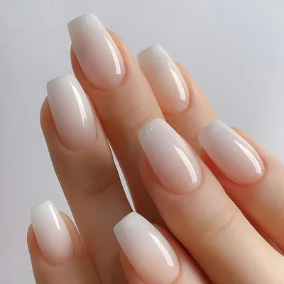 Obrázok produktu pre Umelá nechty na nalepovanie, odtieň nude, mierne hranaté, 24 kusov