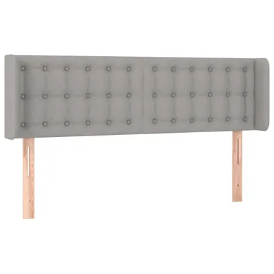 Produktbild von vidaXL Kopfteil mit Ohren Hellgrau 147x16x78/88 cm Stoff