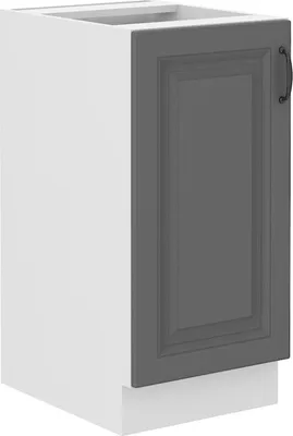 Image de Armoire inférieure à une porte SOPHIA – largeur 40 cm, gris / blanc