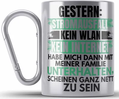 Produktbild von Trendation - Lustige Gamer Edelstahl Tasse Karabiner Zocker Geschenk Gamer Gamergirl Geschenkidee Geburtstag (Silber)