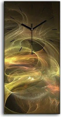 Produktbild von Wandbild Leinwand Bilder mit Uhr 30x60 Wandkunst fraktales Kunst - schwarze Hände