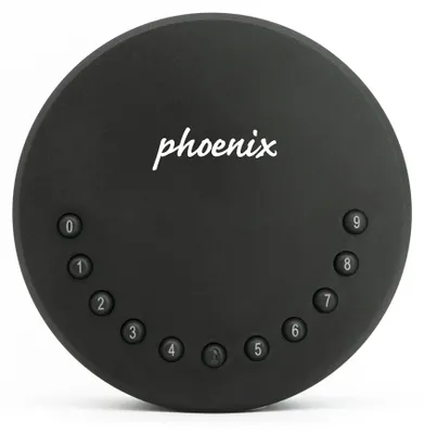 Zdjęcie produktu dla Pojemnik na klucze Phoenix Smile, czarny, z 2 haczykami, z elektronicznym zamkiem