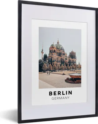 Produktbild von MuchoWow® Gerahmtes Poster Deutschland - Berlin - Domtoren 30x40 cm - Poster mit Schwarzem Bilderrahmen Wandposter Rahmen Foto Bilder - Wandposter Schlafzimmer
