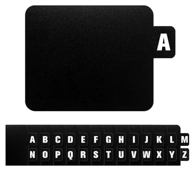 Productafbeelding van 26 stuks vinyl platen scheidingsbladen, alfabetisch A-Z, acryl