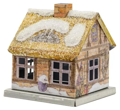 Produktbild von KNOX - Räucherhaus Jahreszeiten Backsteinhaus Winter - Größe ca. 6,5cm, für Räucherkerzen der Größe M (Standard) - 202022