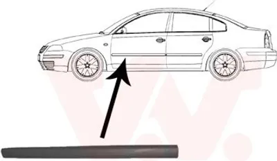 Produktbild von VAN WEZEL Zierleiste für die Tür Vorne Links Leiste für VW PASSAT Variant (3B6) 5836423