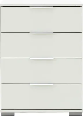 Produktbild von Schlafzimmer Nachttisch Nachtschrank, auch für Boxspringbett geeignet, in weiß ELSTRA-43, B/H/T ca. 52/74/38 cm