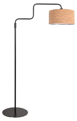 Image de Lampadaire - naturel noir - Bloeba - métal textile - Ø 40cm - E27 - 4347ZW - Steinhauer