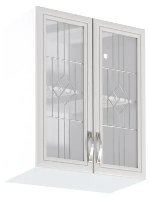 Image de Vitrine haute SILVARA - largeur 60 cm, pin Andersen / blanc
