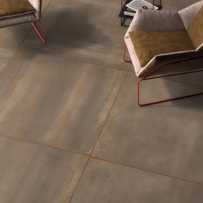 Imagen del producto de CASA39. Gres porcelánico con efecto metal. 120x120 cm. Gardenia Ariana Oxide