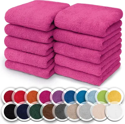 Produktbild von Frottier Seiftücher 10er Pack 30x30cm, 100% Baumwolle, Pink