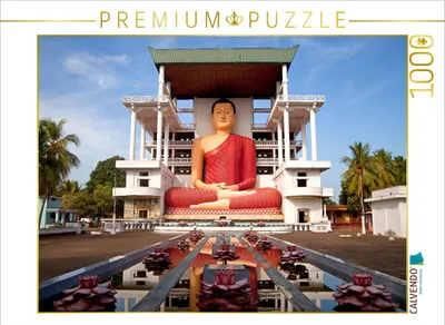 Produktbild von CALVENDO Puzzle Buddhastatue im Weherahena-Tempel Matara | 1000 Teile Lege-Größe 64x48cm Foto-Puzzle für glückliche Stunden