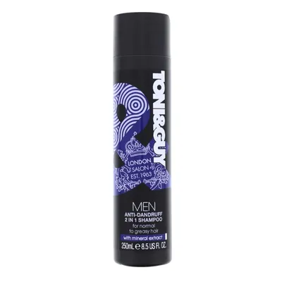 Produktbild von 2 x Toni&Guy 2in1 Men Anti-Schuppen Shampoo je 250ml Normales bis Fettiges Haar for man
