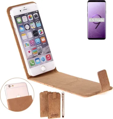 Produktbild von K-S-Trade Handy Hülle kompatibel mit Samsung Galaxy S9 Exynos Kork-Hülle Flipstyle Case Schutz Hülle Kork Case Hülle Flip cover Klapphülle