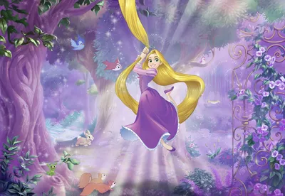 Zdjęcie produktu dla Disney fototapeta Roszpunka fioletowym - 612216 - 368 x 254 cm
