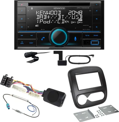 Produktbild von Kenwood DPX-7300DAB Bluetooth Digitalradio USB CD Einbauset für Renault Trafic 3