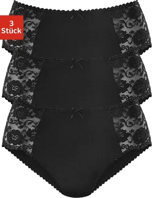 Produktbild von PETITE FLEUR Hüftslip 3 er-Pack schwarz Größe 32/34