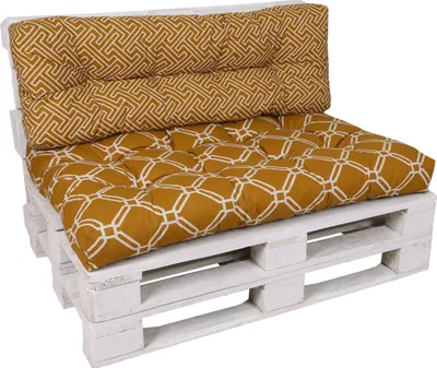 Produktbild von GO-DE Textil, Loungekissen Lounge-Sitzecke, Einzelset, Farbe: gelb, Maße ca.: 120 cm x 80 cm x 15 cm, Rückenhöhe: 40