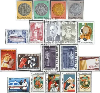 Produktbild von Briefmarken Luxemburg 1980 Mi 1003-1021 (kompl.Ausg.) Jahrgang 1980 komplett postfrisch Kulturserie