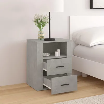 Obrázek produktu pro vidaXL Noční stolek Concrete Grey 50x36x60 cm Dřevěný materiál
