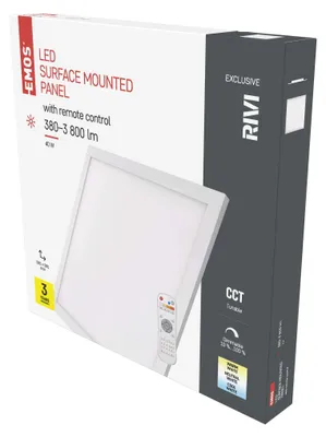 LED svítidlo RIVI 60 x 60 cm, 40 W, teplá-studená bílá, stmívatelné s ovladačem