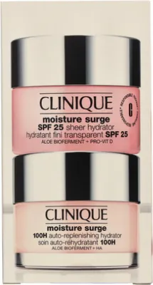 Produktbild von Clinique Moisture Surge Facial Care Set Moisture Surge SPF25 Sheer Hydrator 50ml/Moisture Surge 100H Auto-replenishing Hydrator 50ml 100 ml