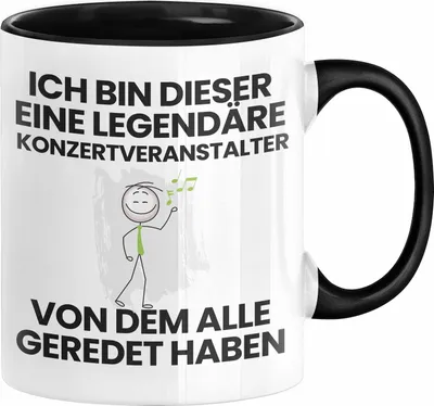 Produktbild von Konzertveranstalter Geschenk Tasse Lustige Geschenkidee Geburtstag für Konzertveranstalter Ich Bin Dieser Legendäre Konzertveranstalter Von Dem Alle Geredet Haben Kaffee-Becher (Schwarz)